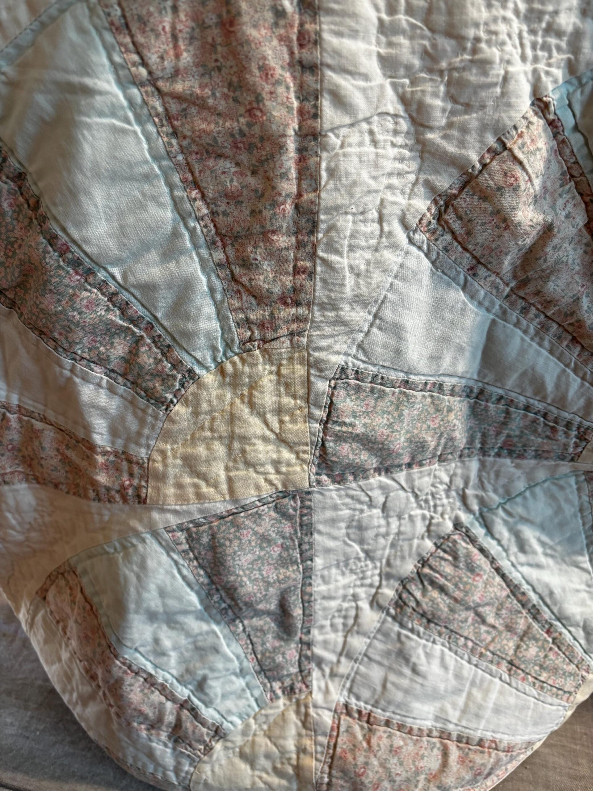 Antique Quilt Coat Handmade Vintage Patchwork Jacket One of a Kind Hoodie “Pearl”
