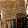 Apron style side tie wrap maxi dress made from repurposed sari “Wren” M/L