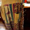 Apron style side tie wrap maxi dress made from repurposed sari “Wren” M/L