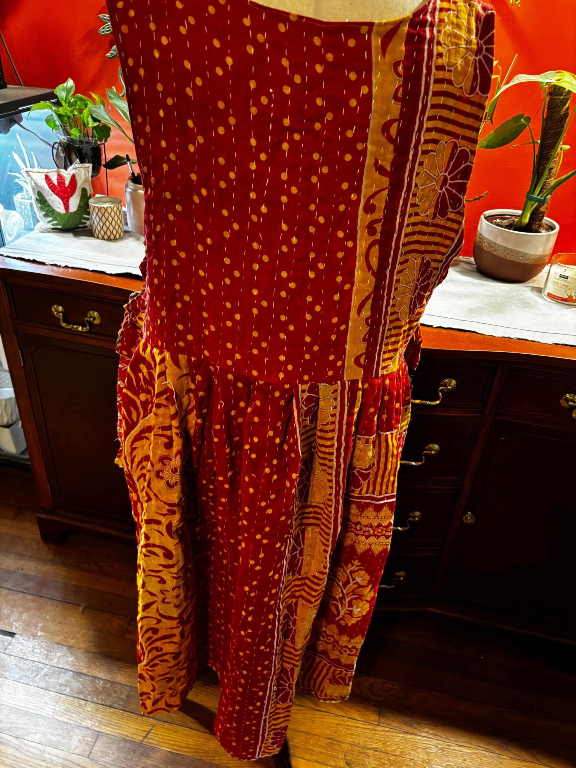 Handmade Recycled Sari Wrap Maxi Dress Carmen – Maxi, L-XXL Fit
