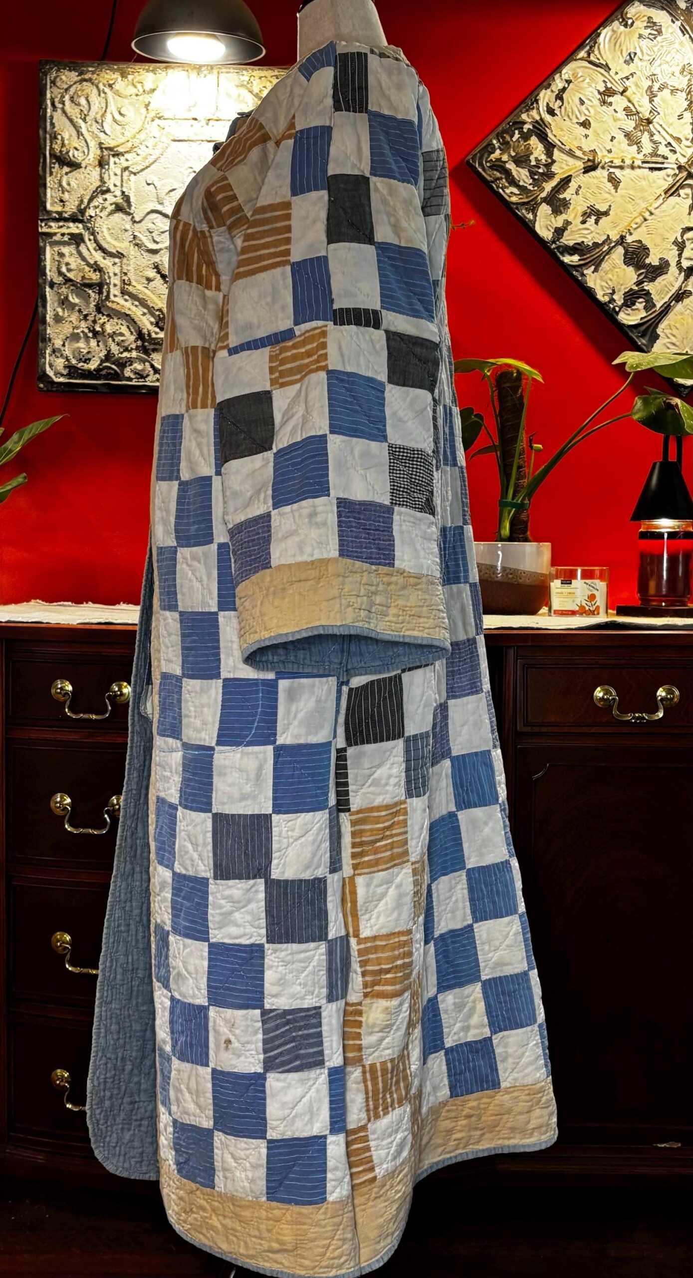 Handmade Quilt Coat | Reversible Patchwork Duster | Antique 1930s Quilt | Boho Maximalist | M-XL Constance