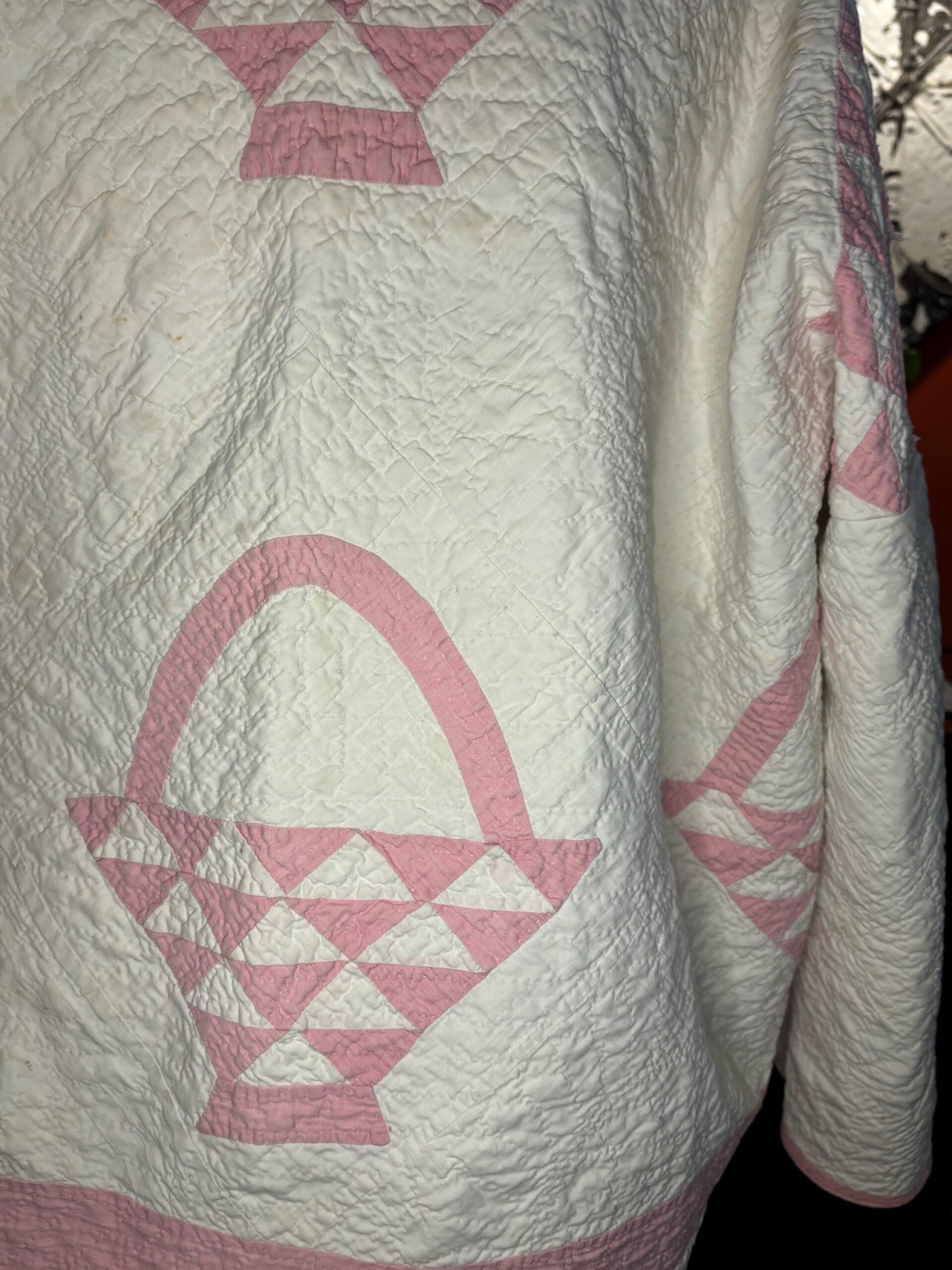 Maude | Antique 1930s Basket Quilt Coat | Shawl Collar | Handmade | S-XL