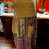 Apron style side tie wrap maxi dress made from repurposed sari “Wren” M/L