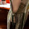 Apron style side tie wrap maxi dress made from repurposed sari “Isadora” xs-m