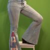 Joni | Upcycled Bell Bottom Jeans | Vintage Quilt Panels | Size 27 | One of a Kind | Wolfgang