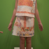 Poppy Quilted Set | Cropped Top, Gathered Skirt | 1970s Vintage Kantha Lined Medium