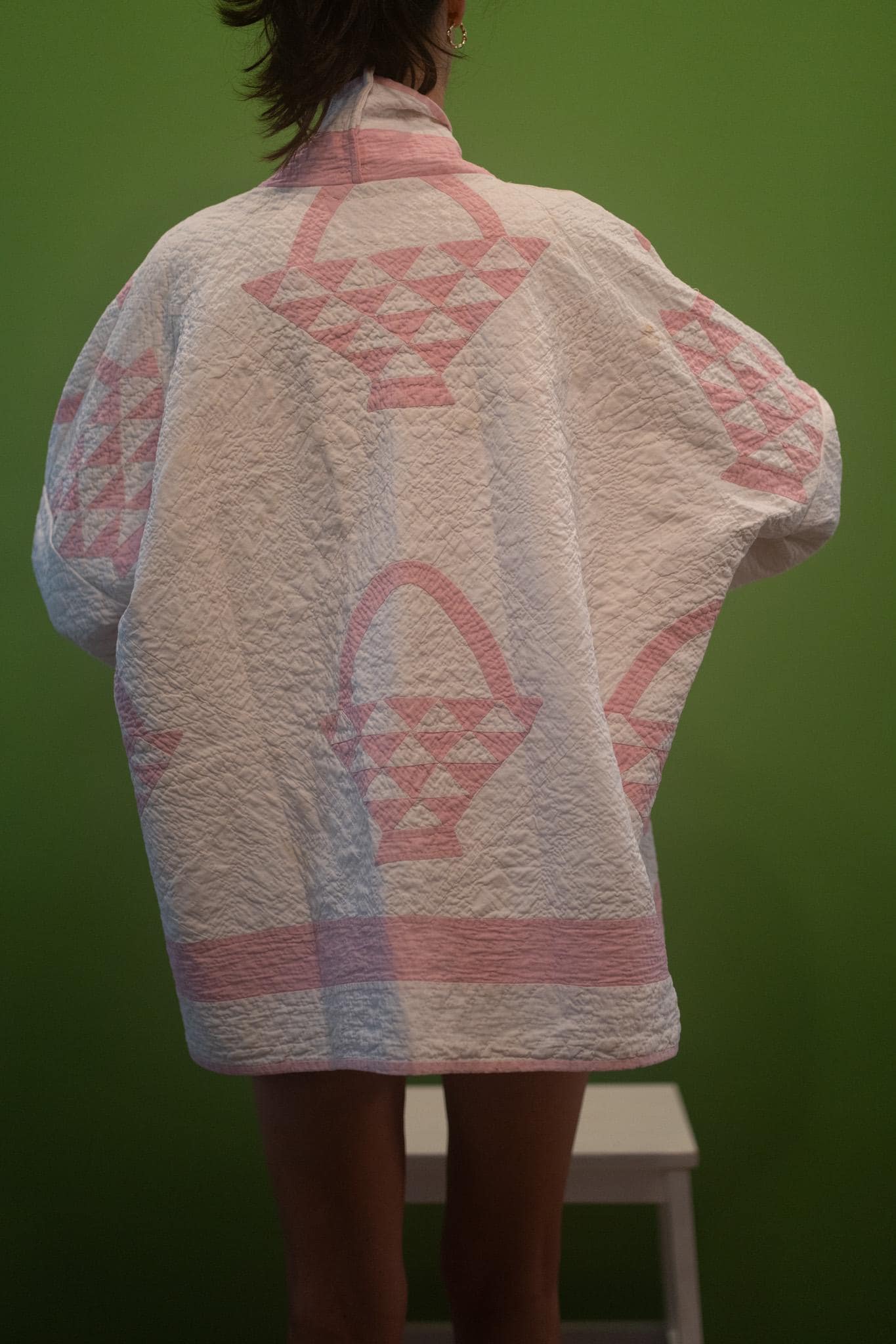 Maude | Antique 1930s Basket Quilt Coat | Shawl Collar | Handmade | S-XL