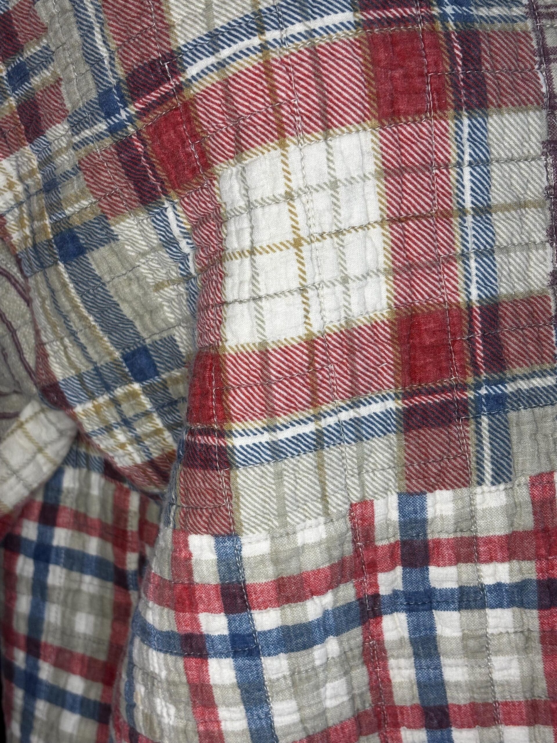 Vintage Plaid Quilt Hooded Coat | Patchwork Flannel, 1960s-80s Upcycled Apparel