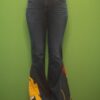 Upcycled Quilt Flare Jeans | Vintage Denim Bell Bottoms, Size 27