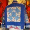 Vivienne Quilt Coat | 1930s-40s Feedsack Cobalt Blue Star Print Medium-XL