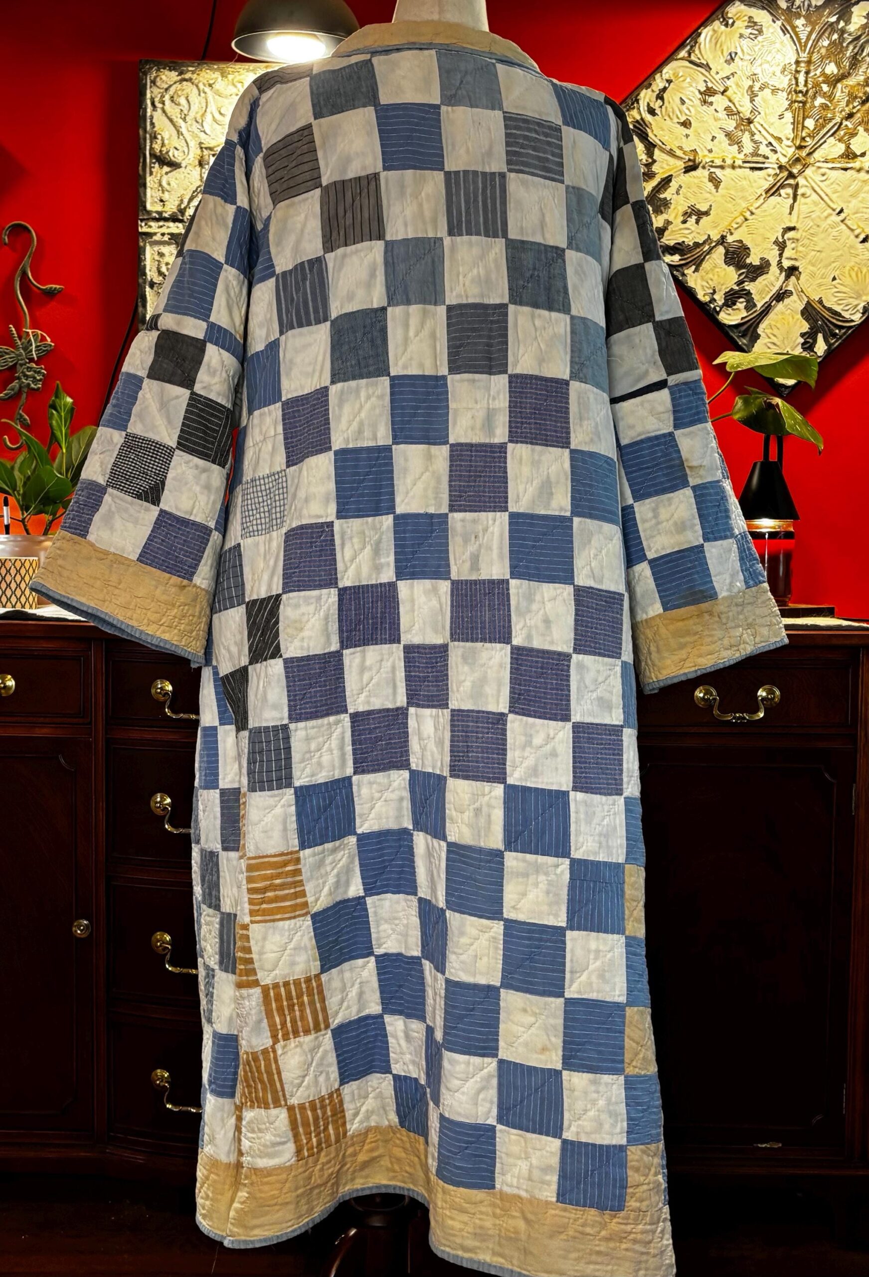 Handmade Quilt Coat | Reversible Patchwork Duster | Antique 1930s Quilt | Boho Maximalist | M-XL Constance