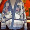 Margot Handmade Vintage Quilt Coat | 1940s-50s Hand Quilted Log Cabin Star (Medium-3XL)