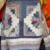 Margot Handmade Vintage Quilt Coat | 1940s-50s Hand Quilted Log Cabin Star (Medium-3XL)