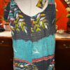 Sparrow Handmade Kantha Jumpsuit  Tie Shoulder  Bird & Botanical Print  Large to XL Wolfgang
