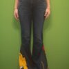 Upcycled Quilt Flare Jeans | Vintage Denim Bell Bottoms, Size 27