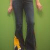 Upcycled Quilt Flare Jeans | Vintage Denim Bell Bottoms, Size 27