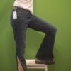 Upcycled Vintage Quilt Flare Jeans | Patchwork Bell Bottom Denim Size 25