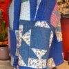 Vivienne Quilt Coat | 1930s-40s Feedsack Cobalt Blue Star Print Medium-XL